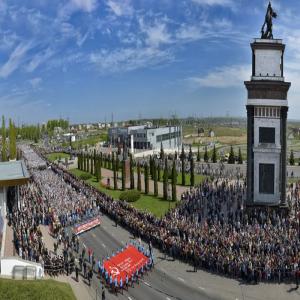 Парад 9 мая 2015 г., просп. Победы, г. Курск